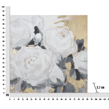 OBRAZ NA PŁÓTNIE WHITE FLOWER -A- 90 3,7 90 cm